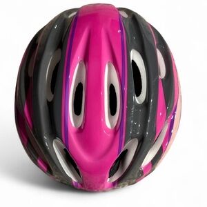 Vibrant Pink and Gray Kids Helmet